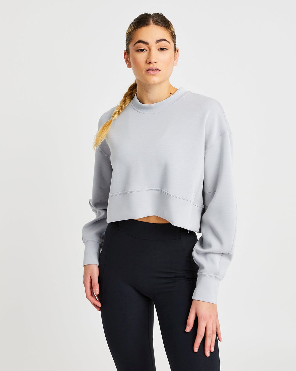 AYBL Oversized Crop Jumper Grijs | 0469385-DN