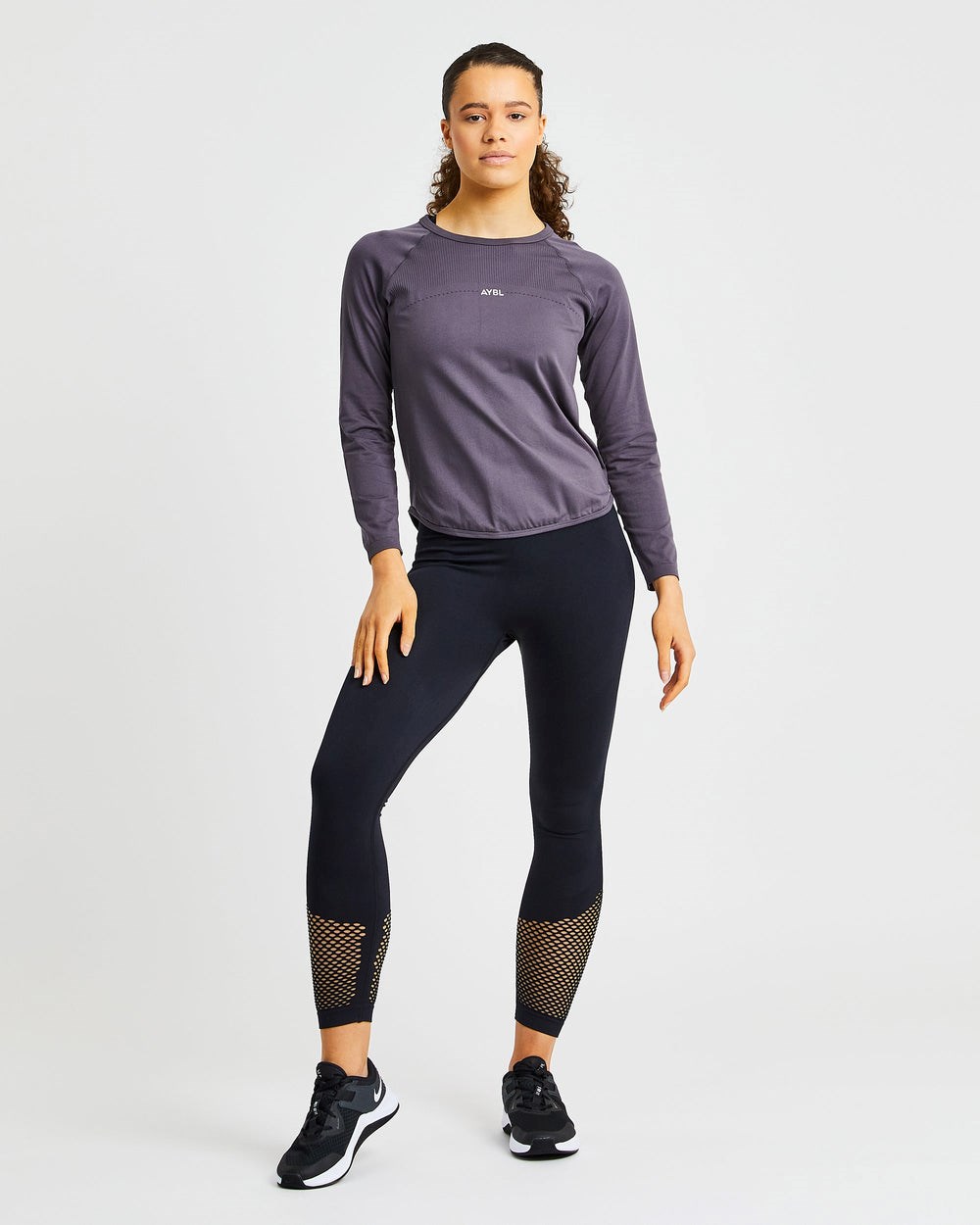 AYBL Reform Seamless Long Sleeve T Shirt Charcoal | 3574012-MV