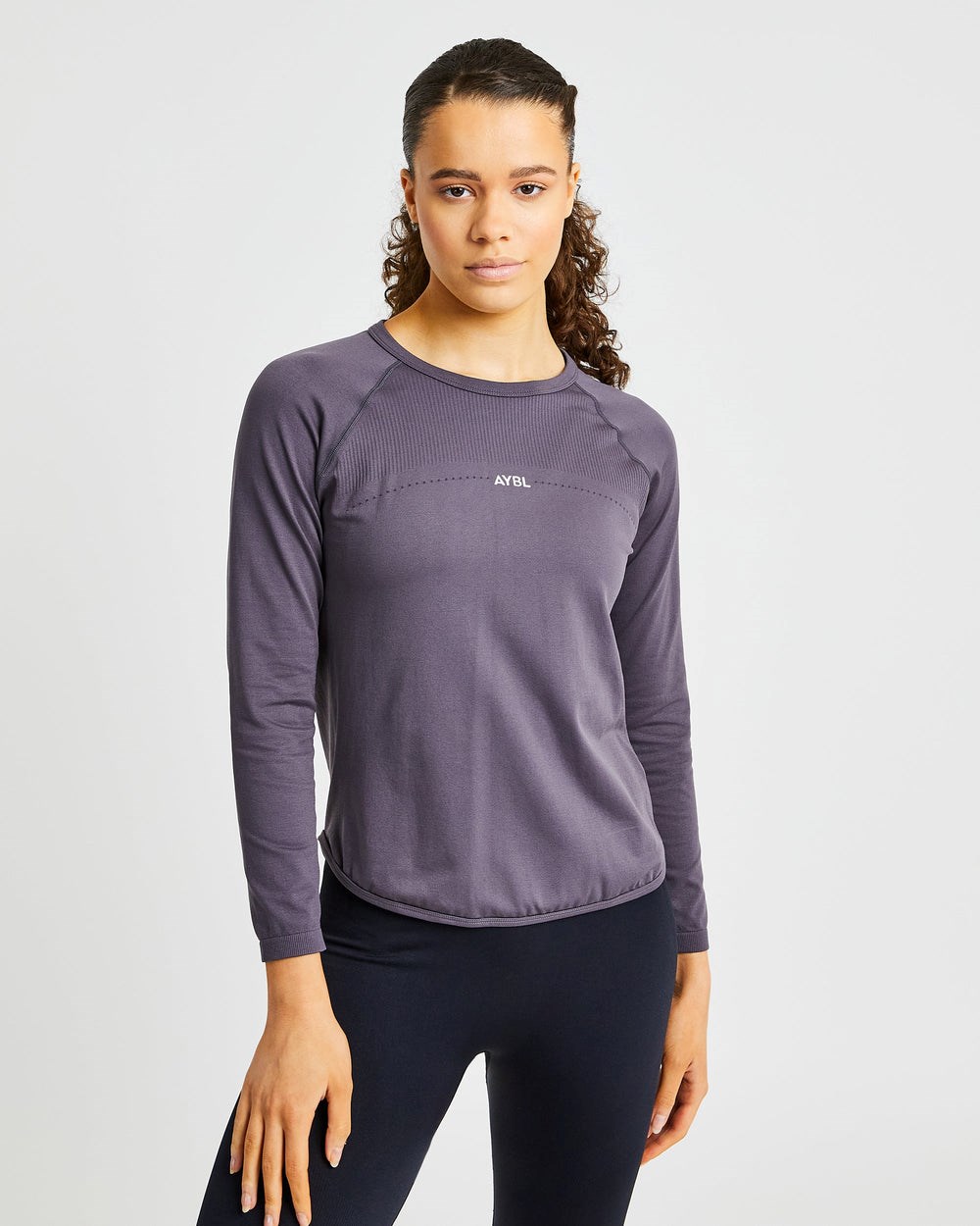 AYBL Reform Seamless Long Sleeve T Shirt Charcoal | 3574012-MV