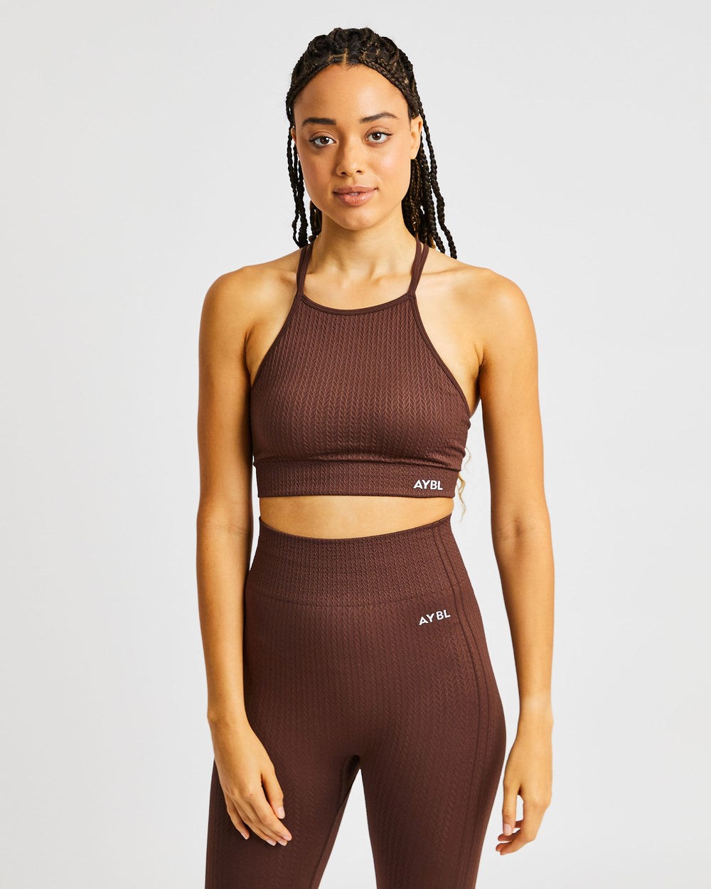 AYBL Luxe Seamless Crop Tank Top Bruin | 9564820-EF