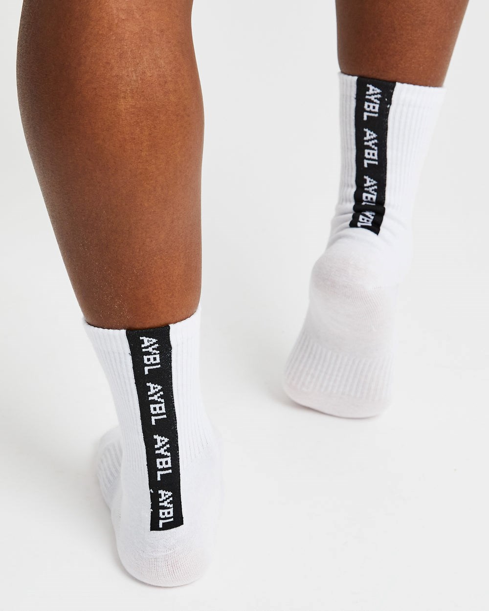 AYBL Everyday Back Stripe Crew Socks (3 Pack) Wit | 0946172-BR