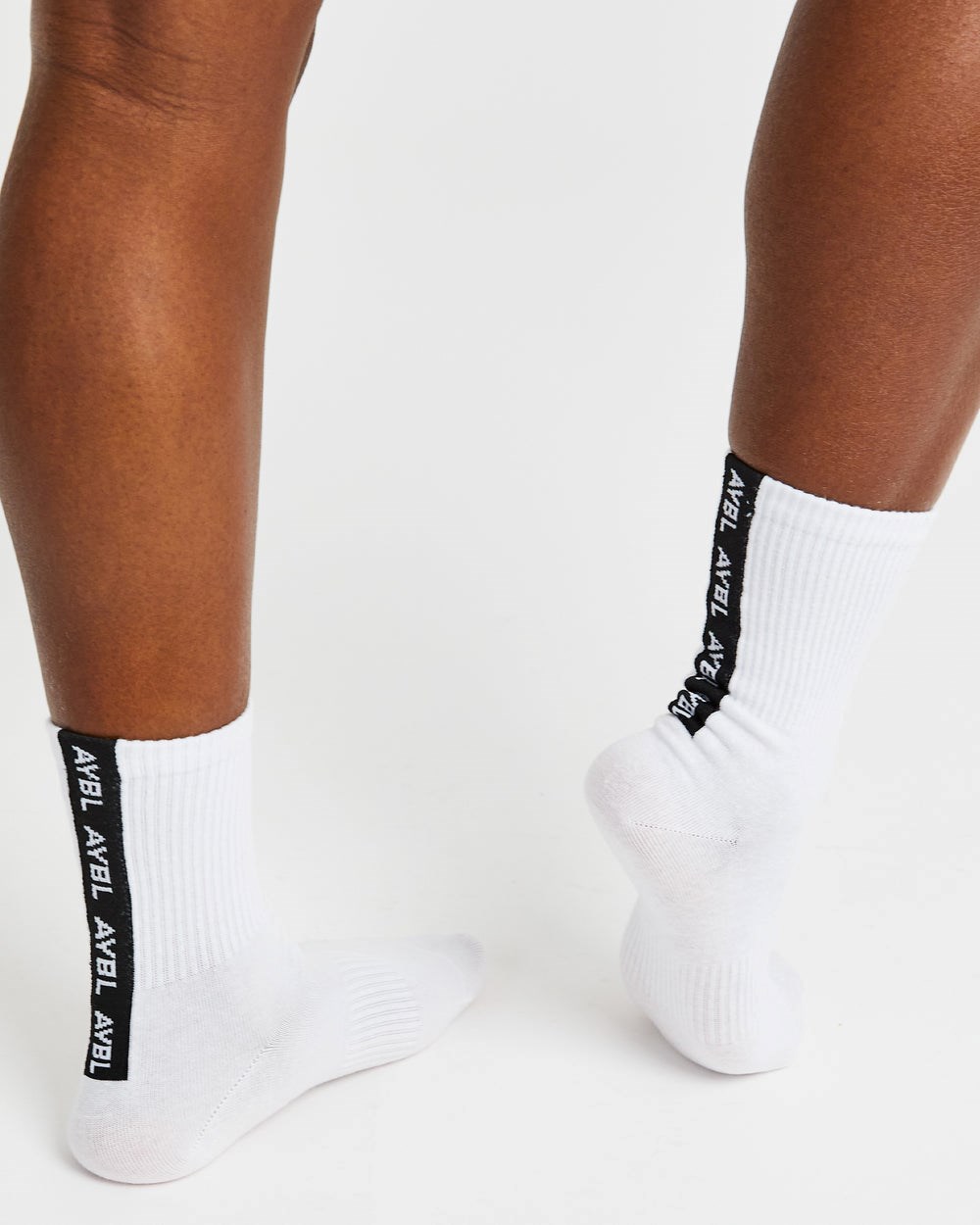 AYBL Everyday Back Stripe Crew Socks (3 Pack) Wit | 0946172-BR