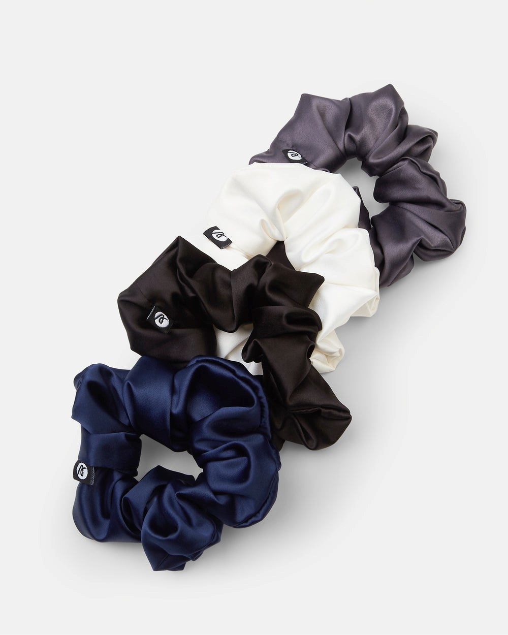 AYBL Scrunchie 4 Pack White/Black/Charcoal/Navy | 7051436-VT