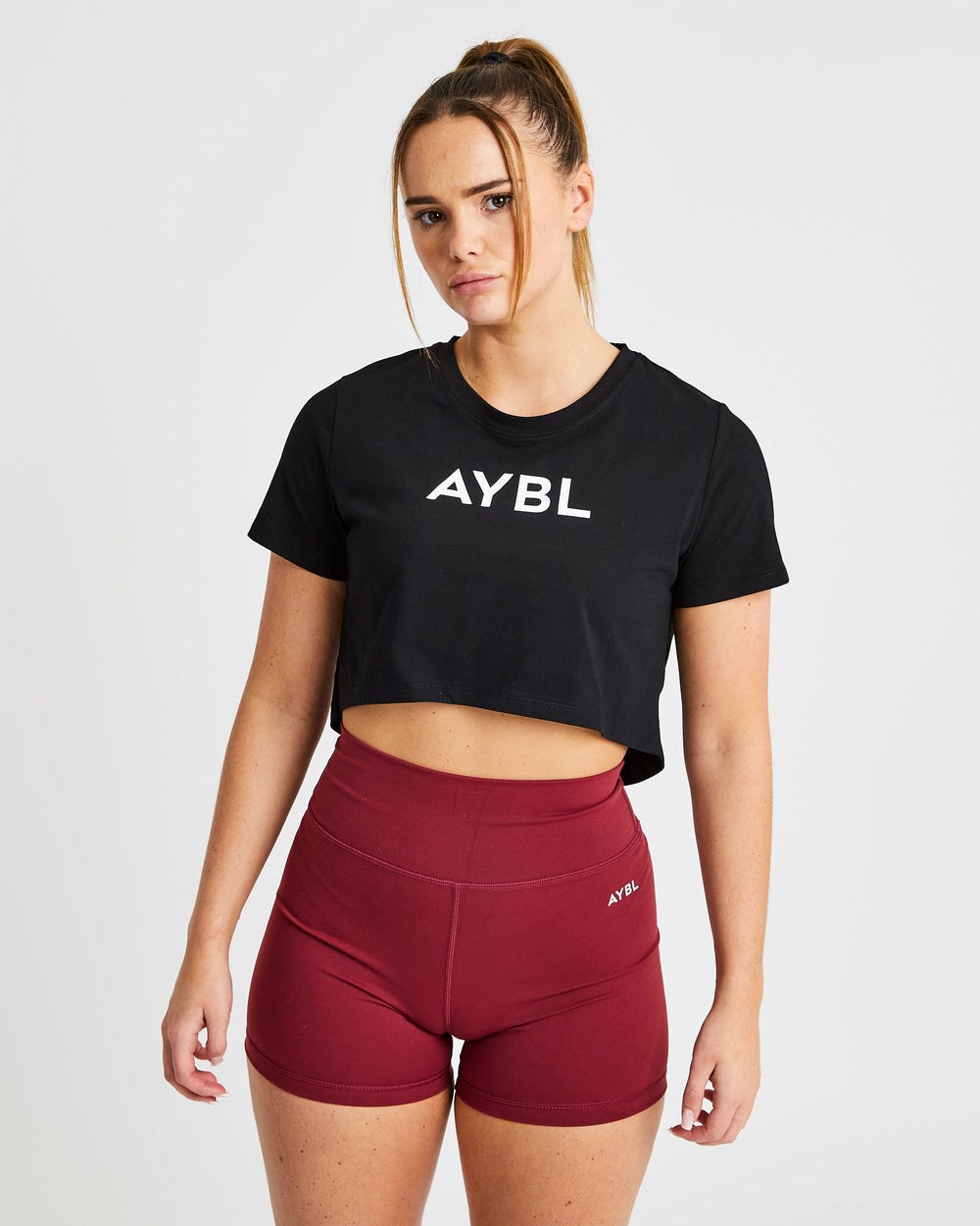 AYBL Crop T Shirt Zwart | 9564281-BY