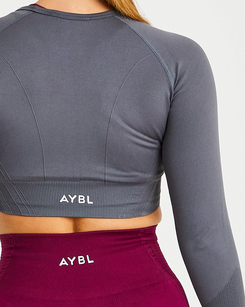 AYBL Balance V2 Seamless Long Sleeve Crop Top Grijs | 7390512-WB