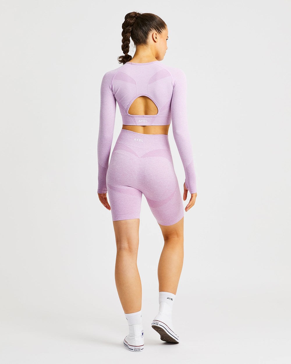 AYBL Motion Seamless Long Sleeve Crop Top Roze | 1835479-WC