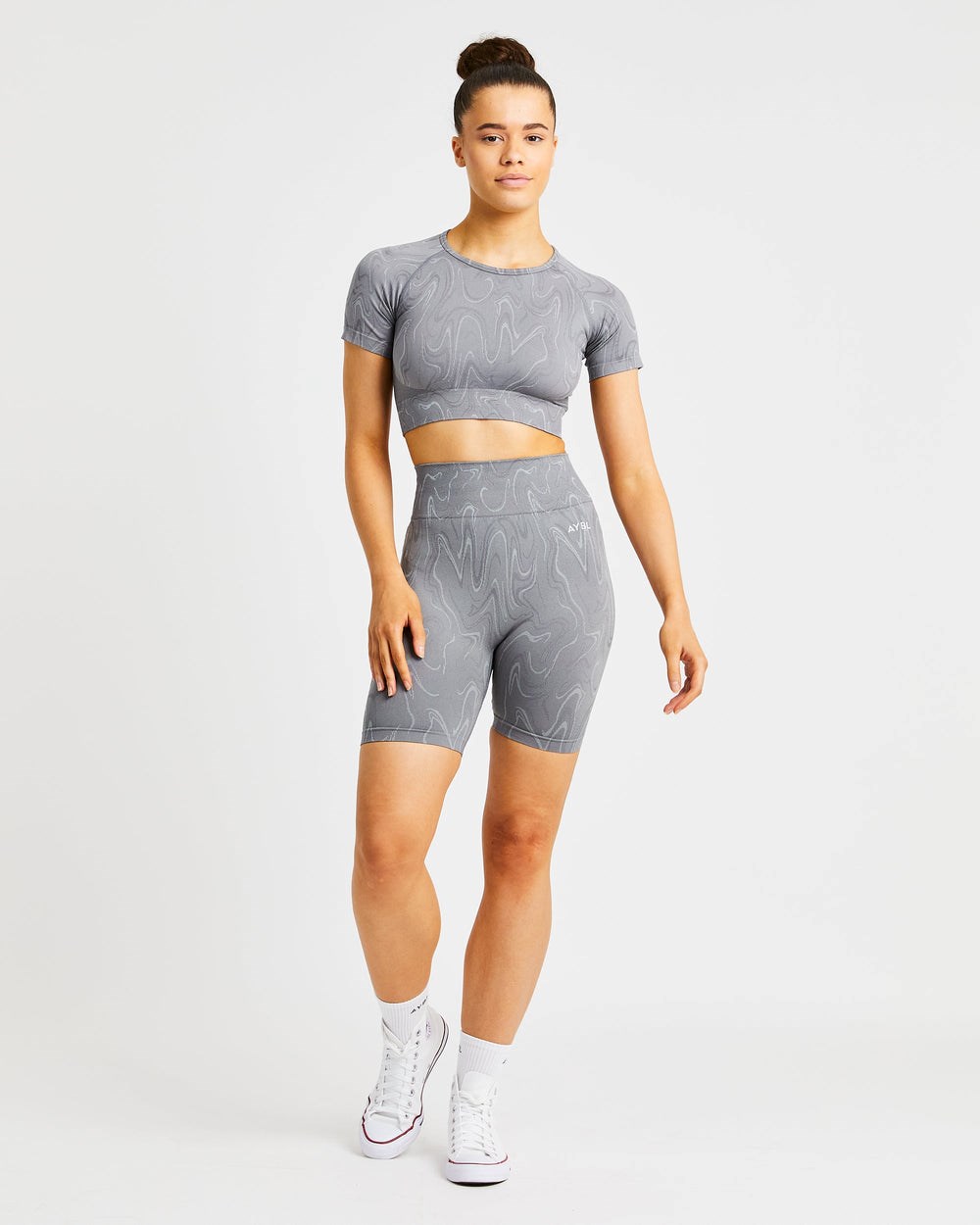 AYBL Velocity Seamless Crop Top Grijs | 7601328-HF