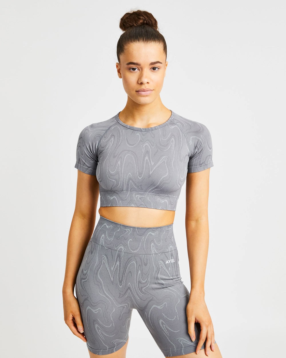 AYBL Velocity Seamless Crop Top Grijs | 7601328-HF