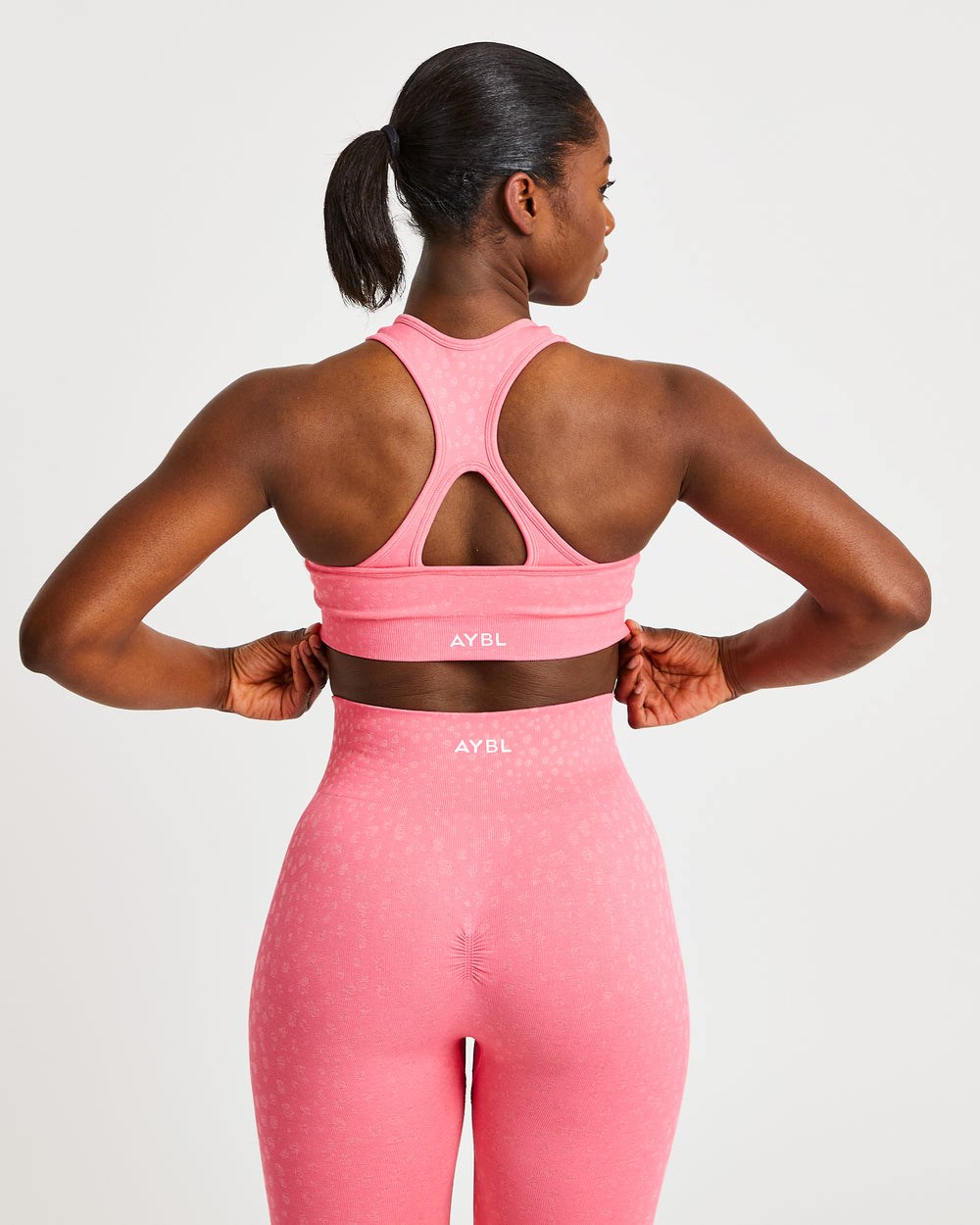 AYBL Evolve Speckle Seamless Sports Bra Koraal Roze | 9756481-ID