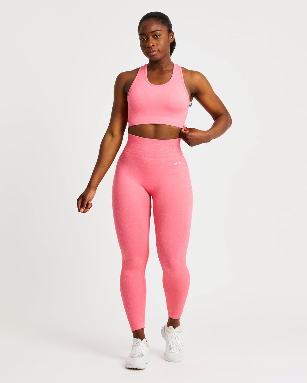 AYBL Evolve Speckle Seamless Sports Bra Koraal Roze | 9756481-ID