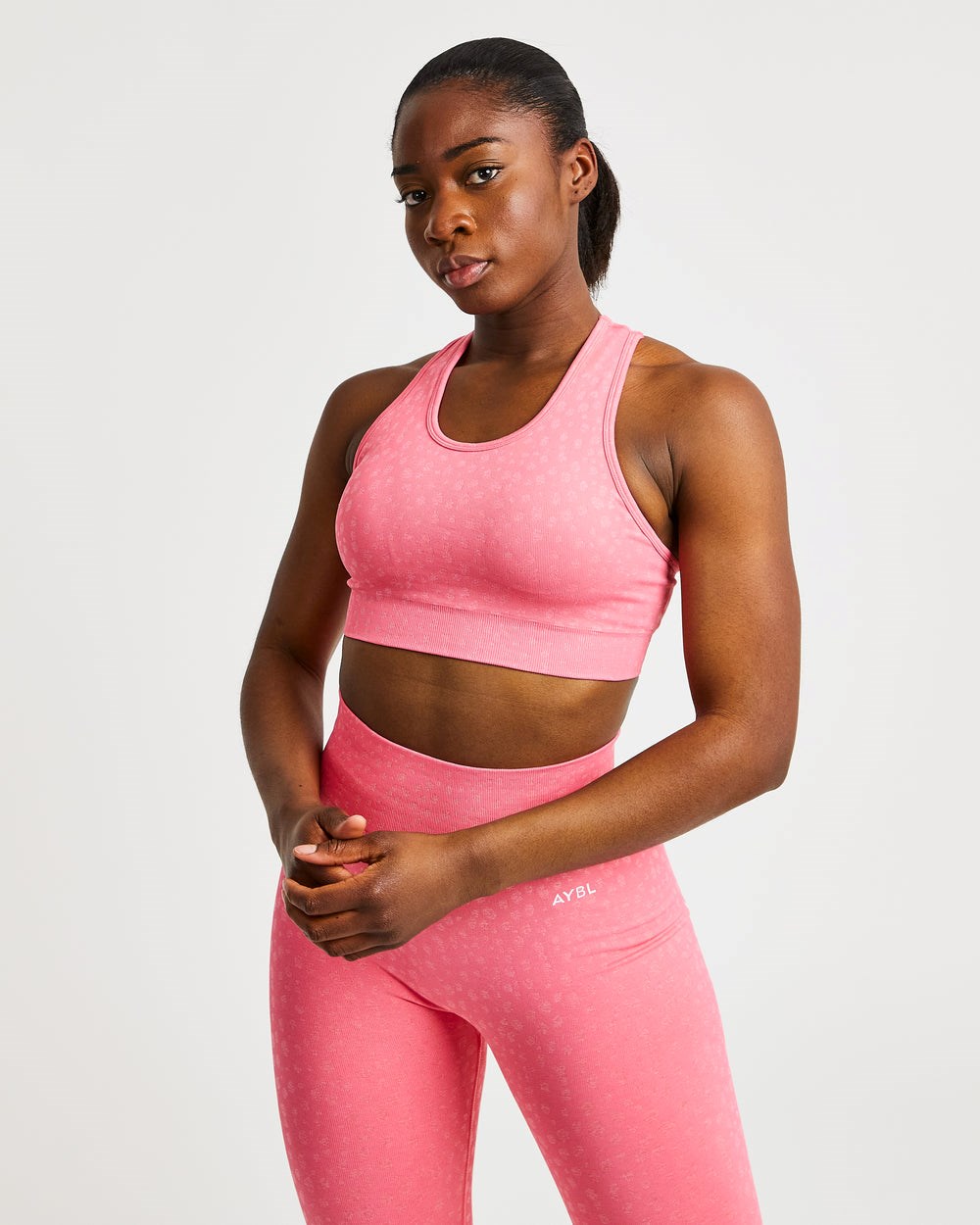 AYBL Evolve Speckle Seamless Sports Bra Koraal Roze | 9756481-ID