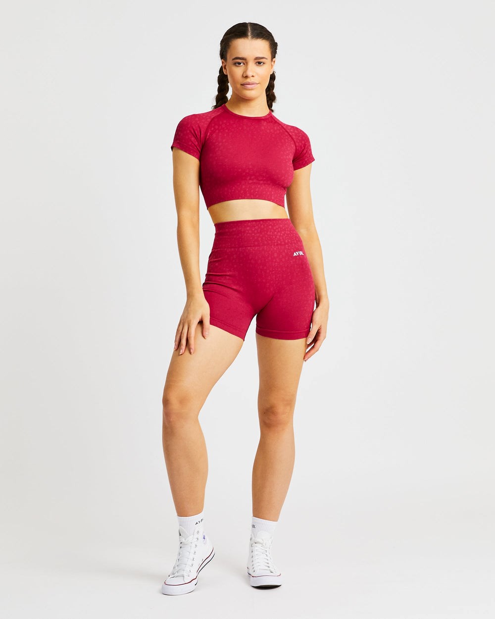 AYBL Evolve Speckle Seamless Crop Top Raspberry | 7623145-HW