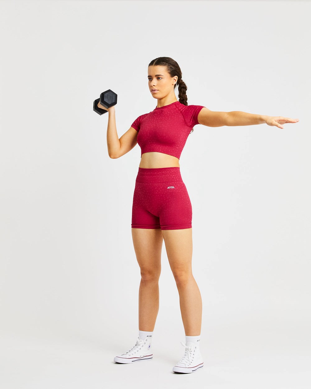 AYBL Evolve Speckle Seamless Crop Top Raspberry | 7623145-HW