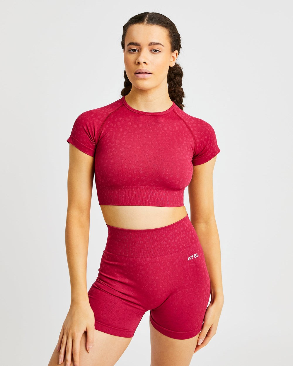 AYBL Evolve Speckle Seamless Crop Top Raspberry | 7623145-HW