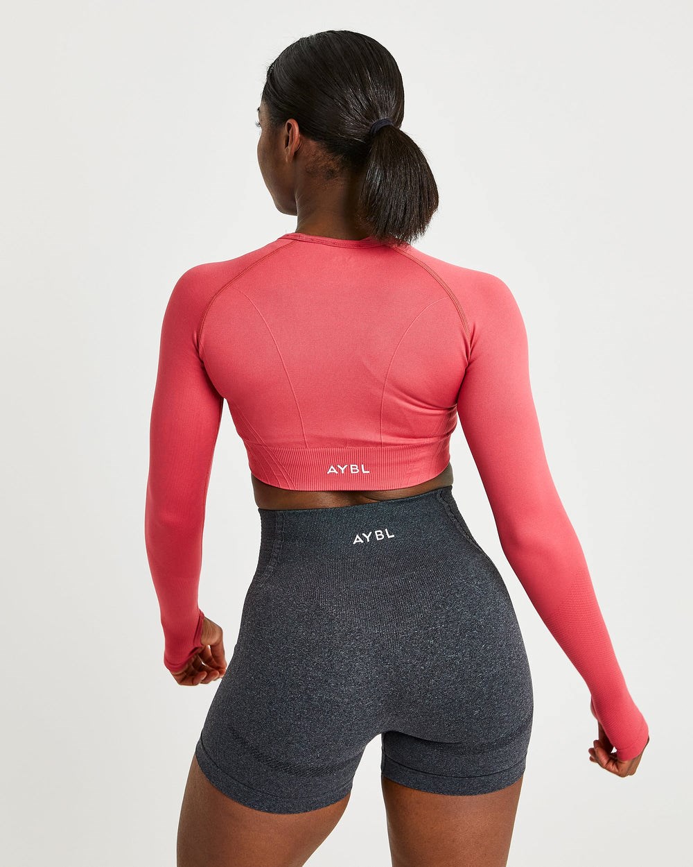 AYBL Balance V2 Seamless Long Sleeve Crop Top Roze | 3852160-YU