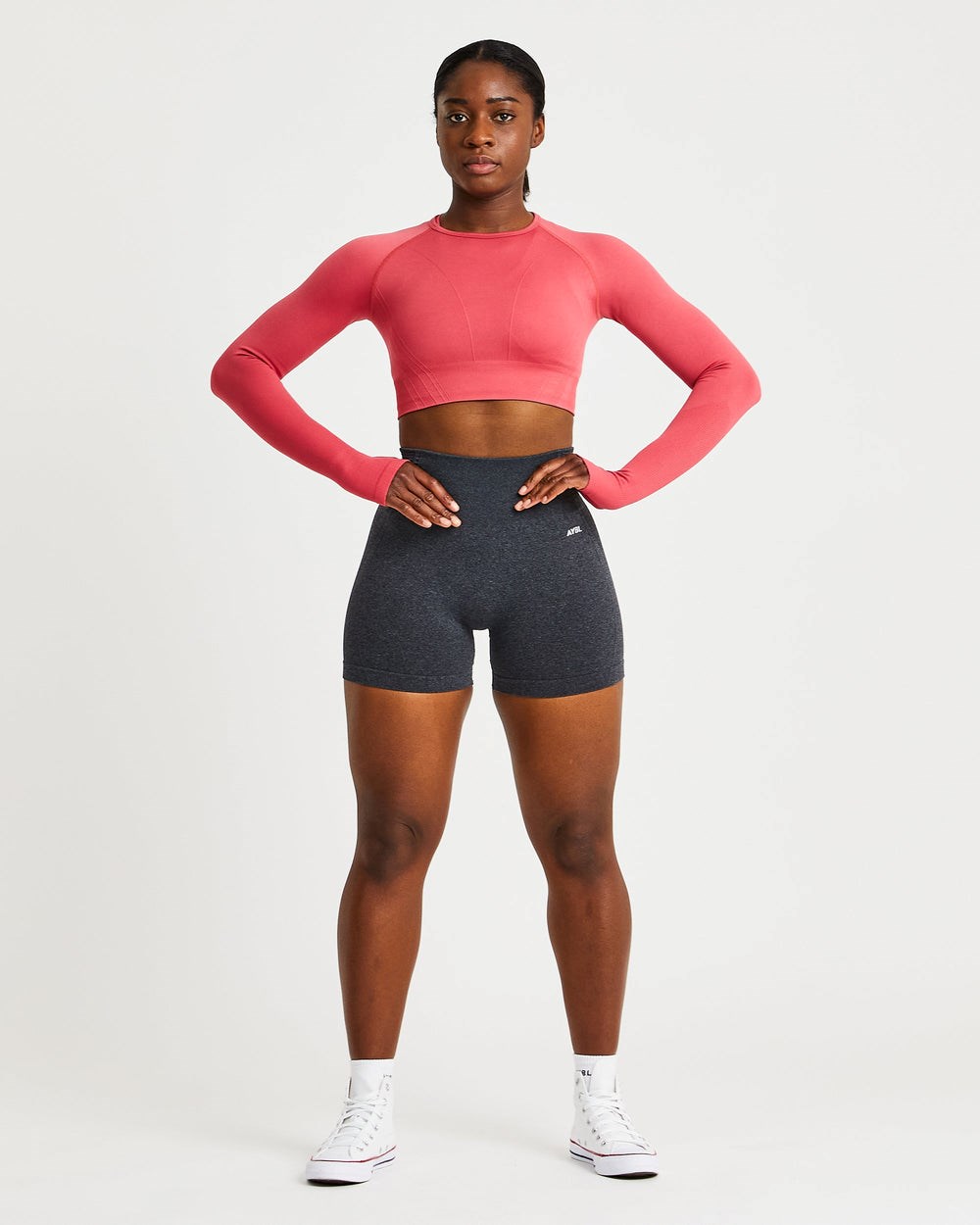 AYBL Balance V2 Seamless Long Sleeve Crop Top Roze | 3852160-YU