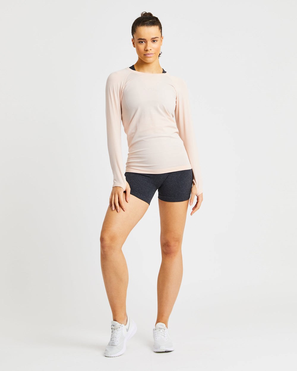 AYBL Embrace Seamless Long Sleeve T Shirt Soft Peach | 9158340-MY