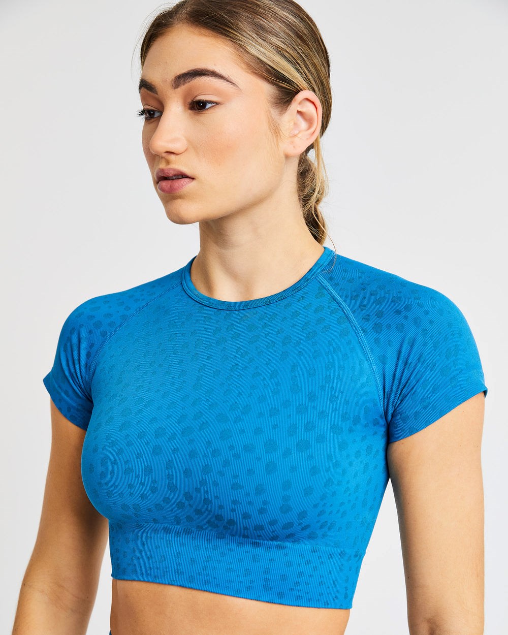 AYBL Evolve Speckle Seamless Crop Top Blauw | 5193074-FI