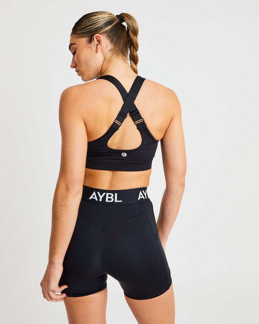 AYBL Sportive High Neck Sports Bra Zwart | 2809374-JM