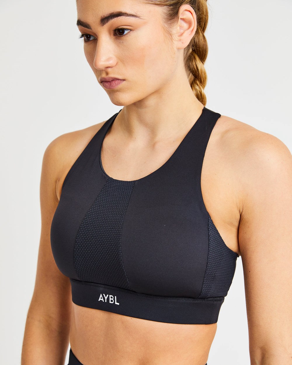 AYBL Sportive High Neck Sports Bra Zwart | 2809374-JM