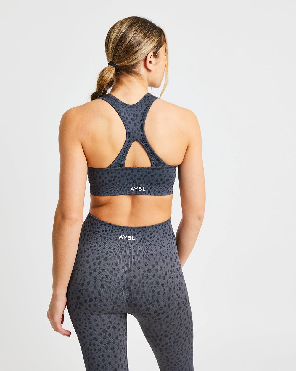 AYBL Evolve Speckle Seamless Sports Bra Charcoal | 5673980-FJ