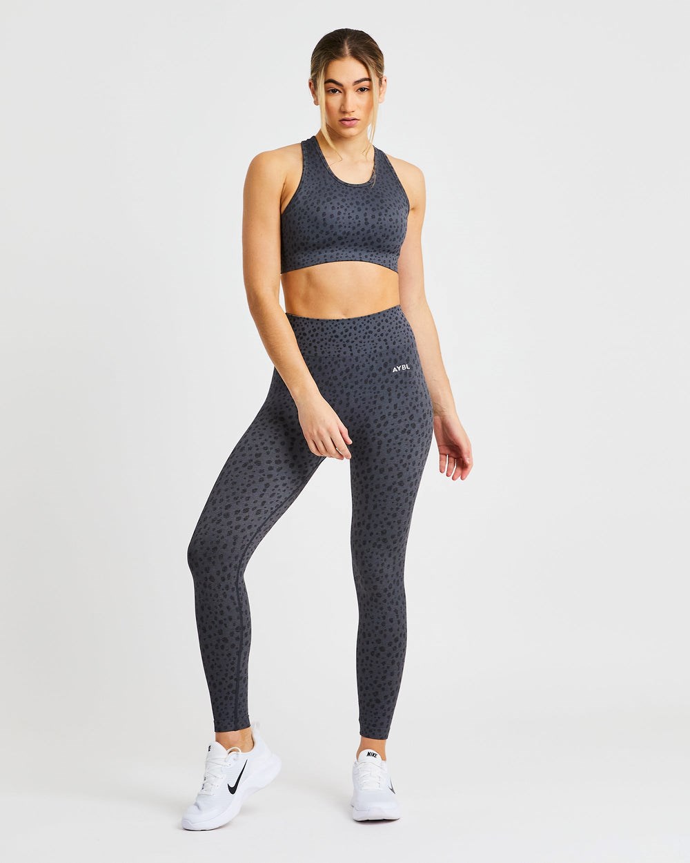 AYBL Evolve Speckle Seamless Sports Bra Charcoal | 5673980-FJ