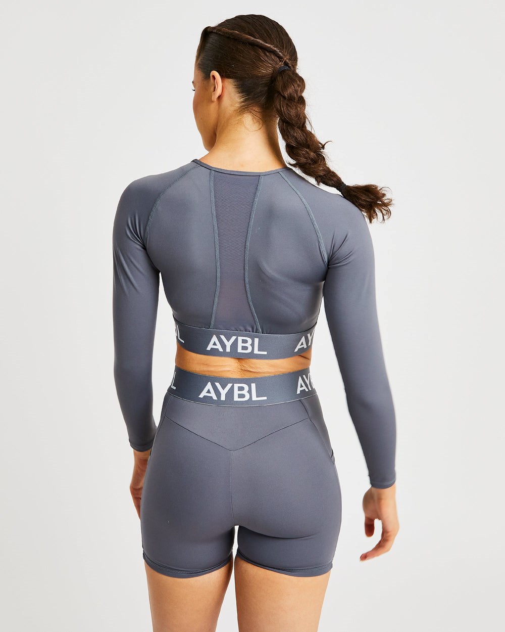 AYBL Training Long Sleeve Crop Top Grijs | 4583920-DW