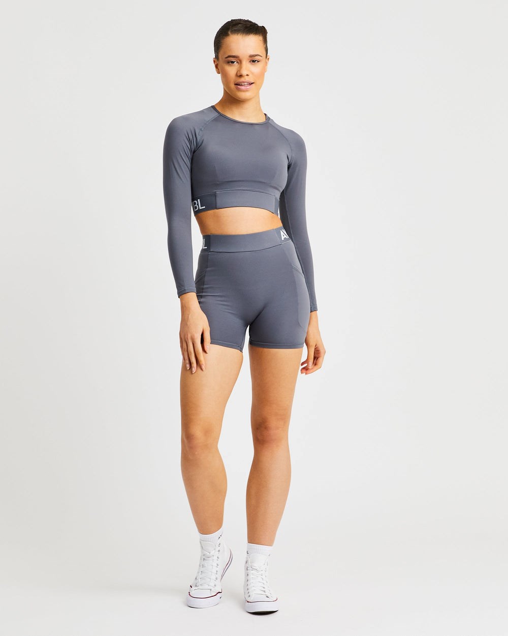 AYBL Training Long Sleeve Crop Top Grijs | 4583920-DW