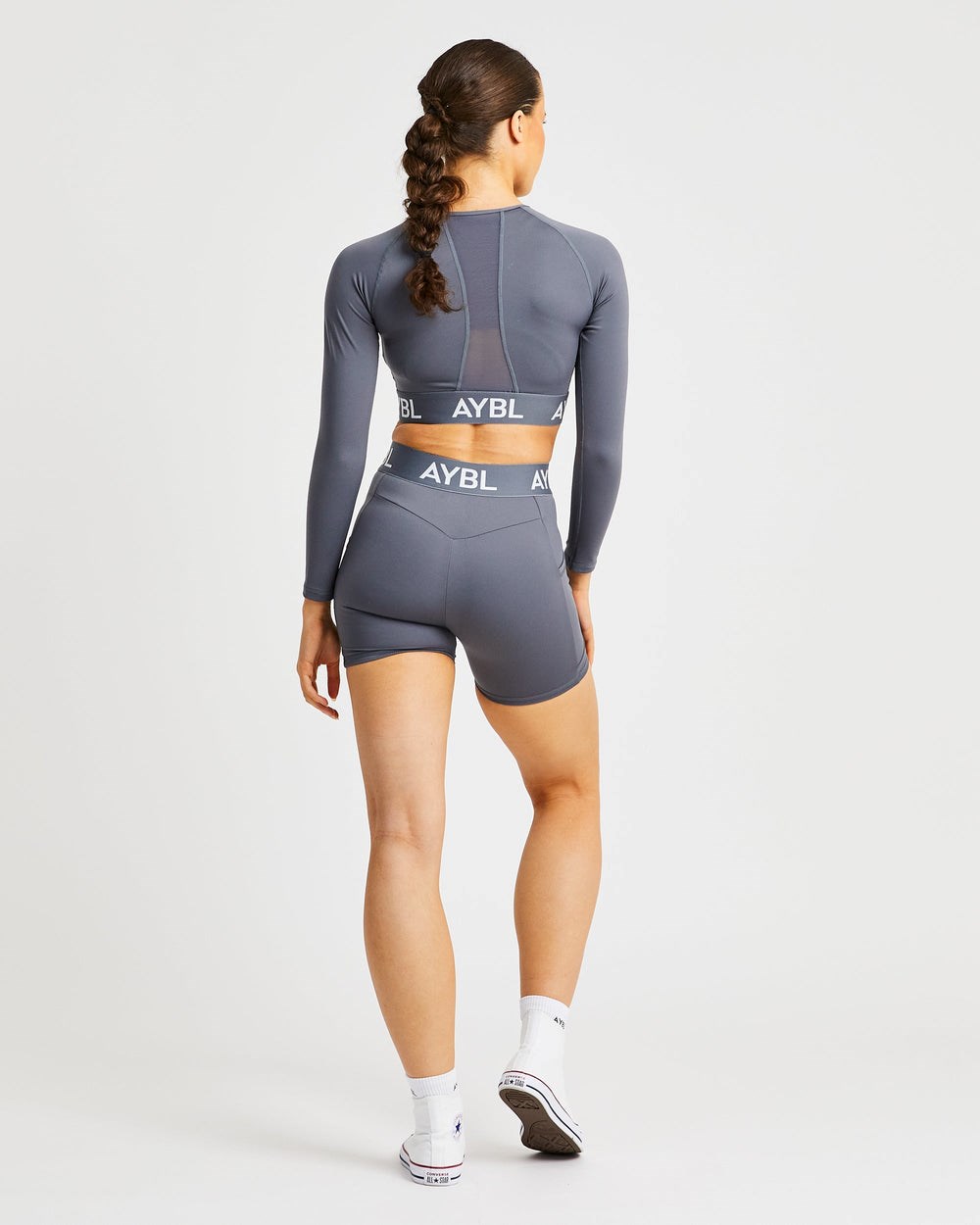 AYBL Training Long Sleeve Crop Top Grijs | 4583920-DW