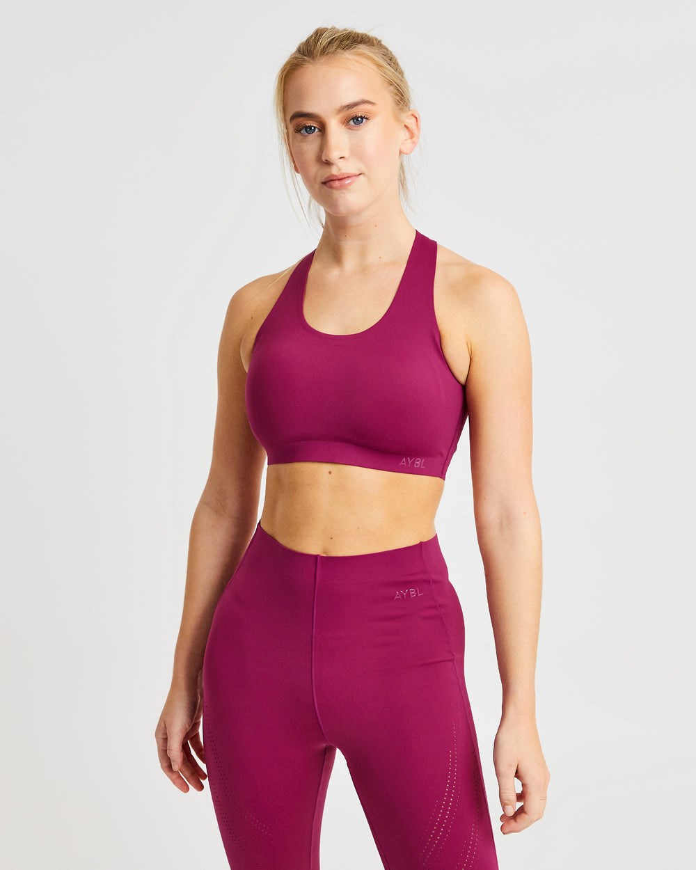 AYBL Fusion Sports Bra Berry Wine | 1209368-QL