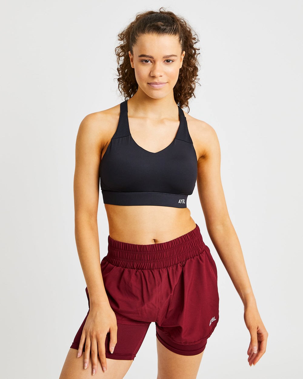 AYBL Sportive Open Back Sports Bra Zwart | 0843675-CA