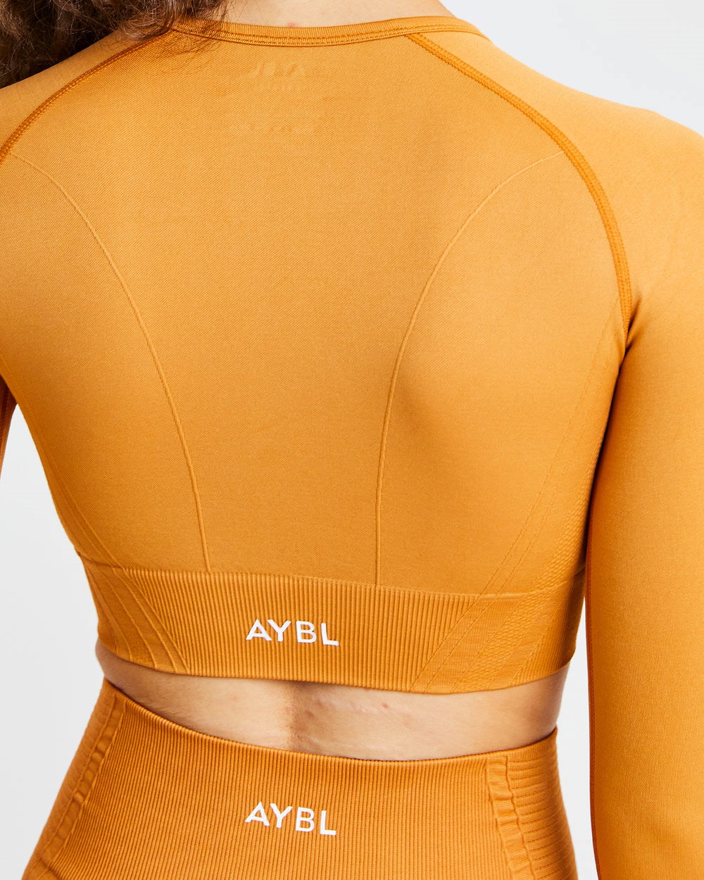 AYBL Balance V2 Seamless Long Sleeve Crop Top Oranje | 6705831-JC