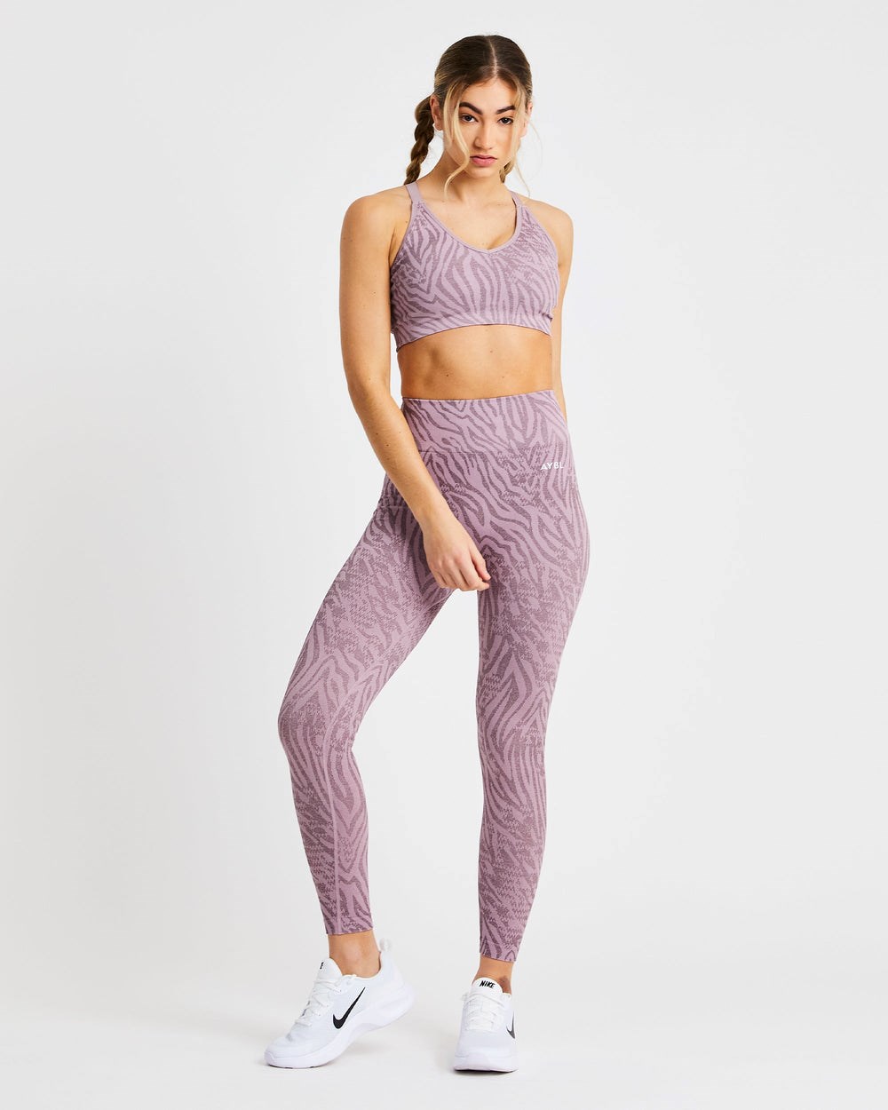 AYBL Evolve Animal Seamless Sports Bra Mauve Lilac | 1670835-CU