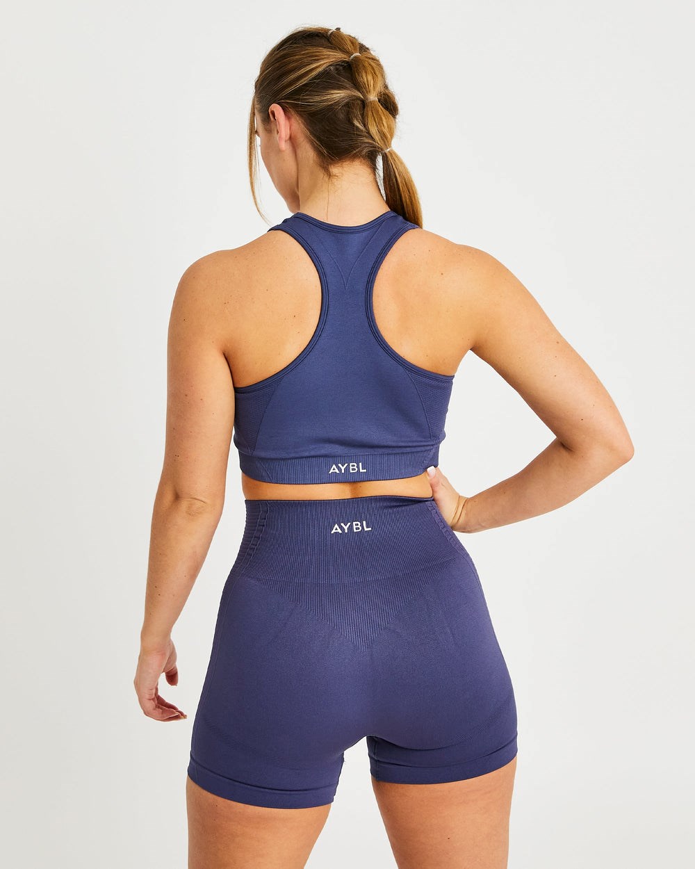 AYBL Balance V2 Seamless Sports Bra Donkerblauw Blauw | 5069427-XS