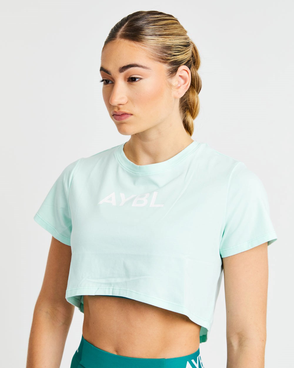 AYBL Crop T Shirt Mintgroen Groen | 3170526-YX