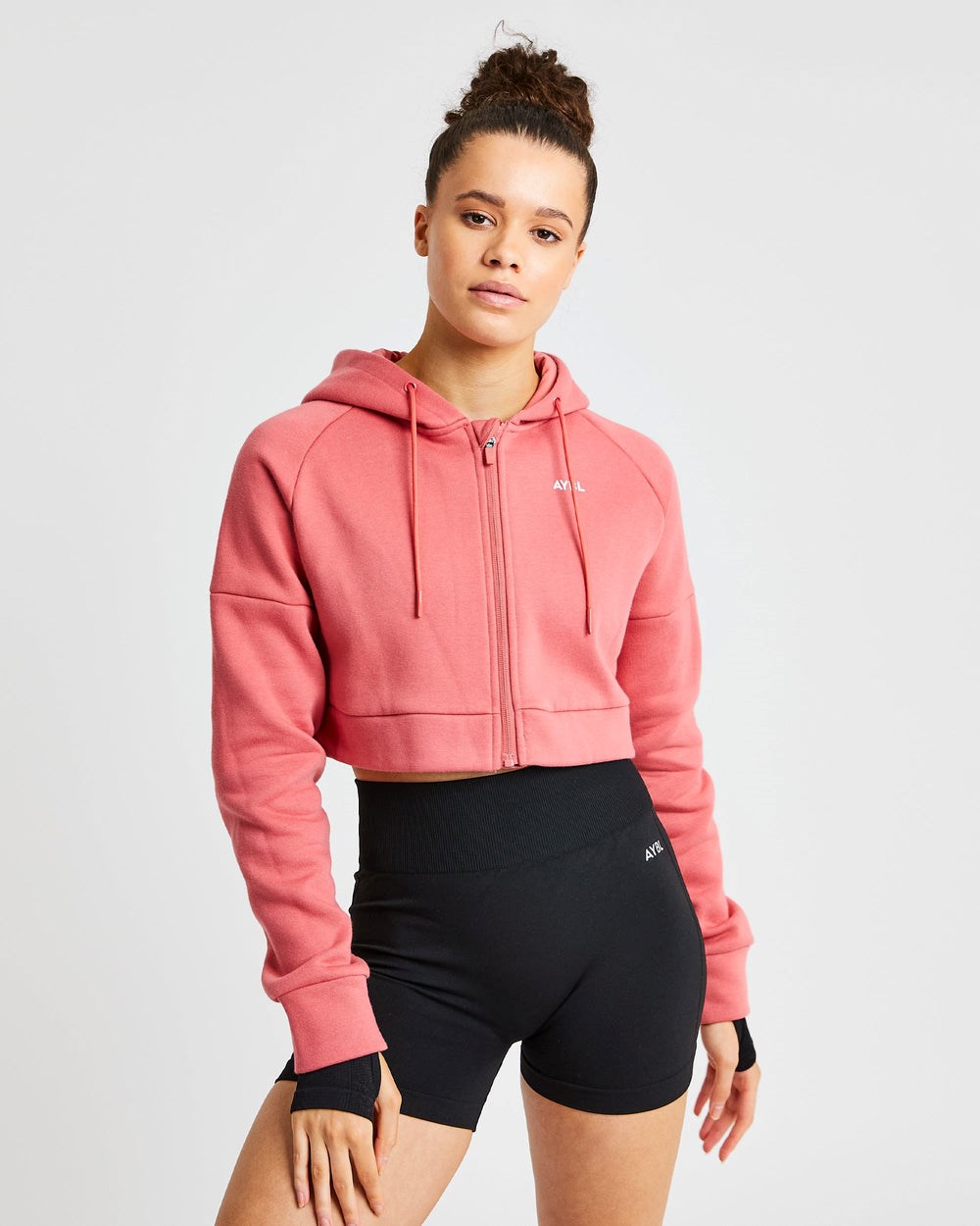 AYBL Beyond Crop Zip Hoodie Rood | 0371642-BY