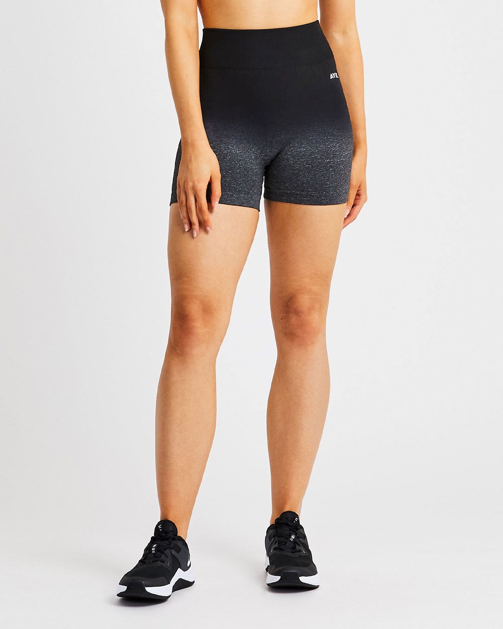 AYBL Pulse Ombré Seamless Shorts Black/Grey | 8354691-QZ