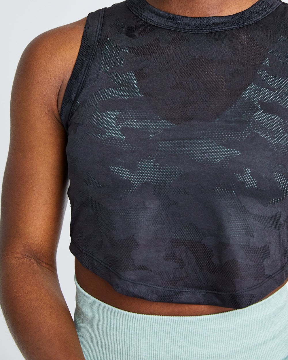 AYBL Evolve Camo Crop Vest Zwart | 4526981-OL