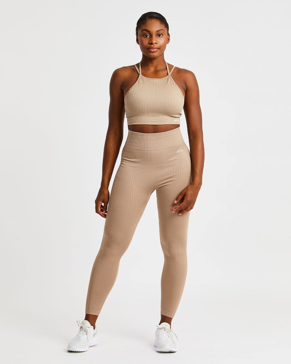 AYBL Luxe Seamless Crop Tank Top Mocha | 9032751-WY