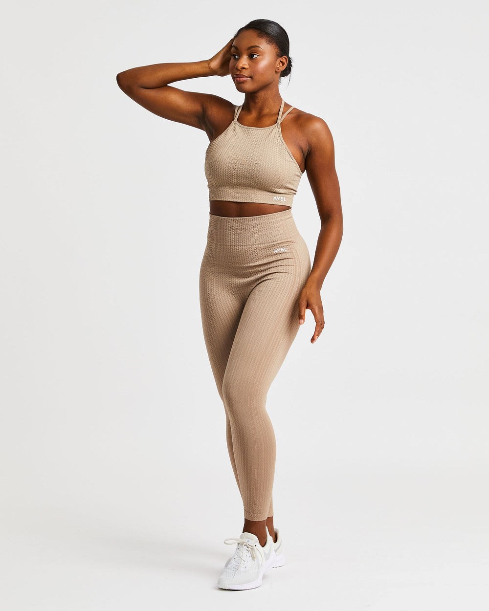 AYBL Luxe Seamless Crop Tank Top Mocha | 9032751-WY