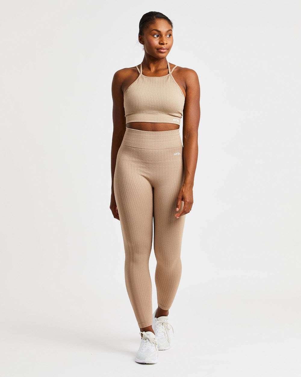 AYBL Luxe Seamless Crop Tank Top Mocha | 9032751-WY