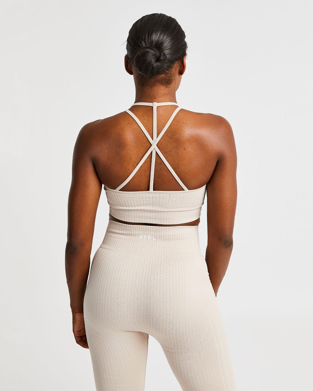 AYBL Luxe Seamless Crop Tank Top Sand | 4265081-FC