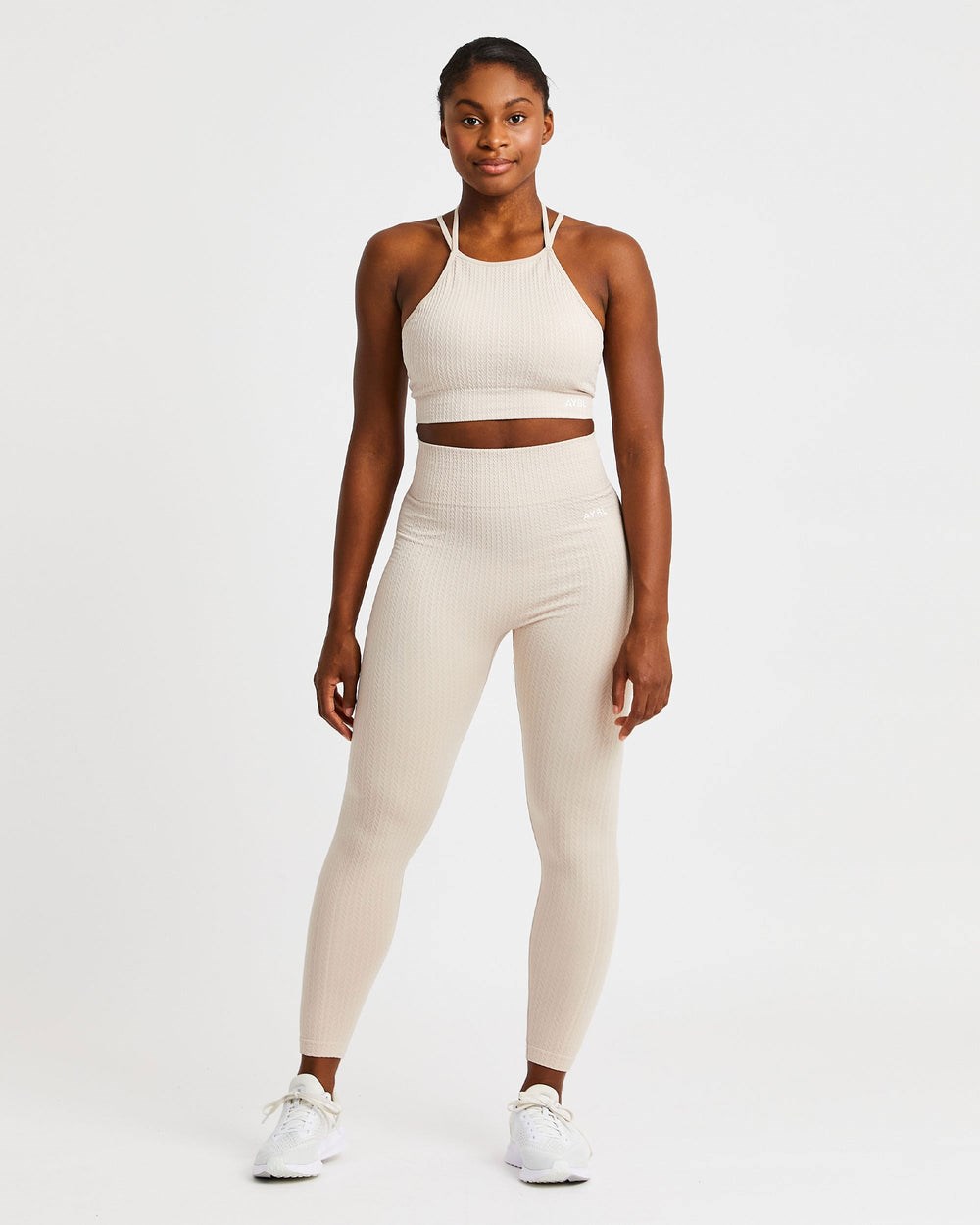 AYBL Luxe Seamless Crop Tank Top Sand | 4265081-FC