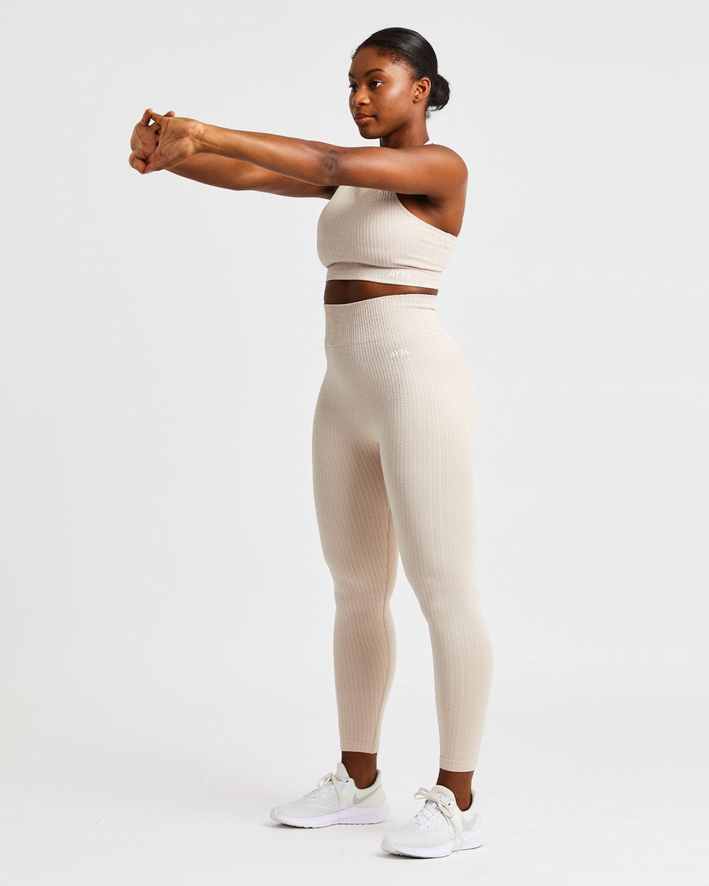 AYBL Luxe Seamless Crop Tank Top Sand | 4265081-FC