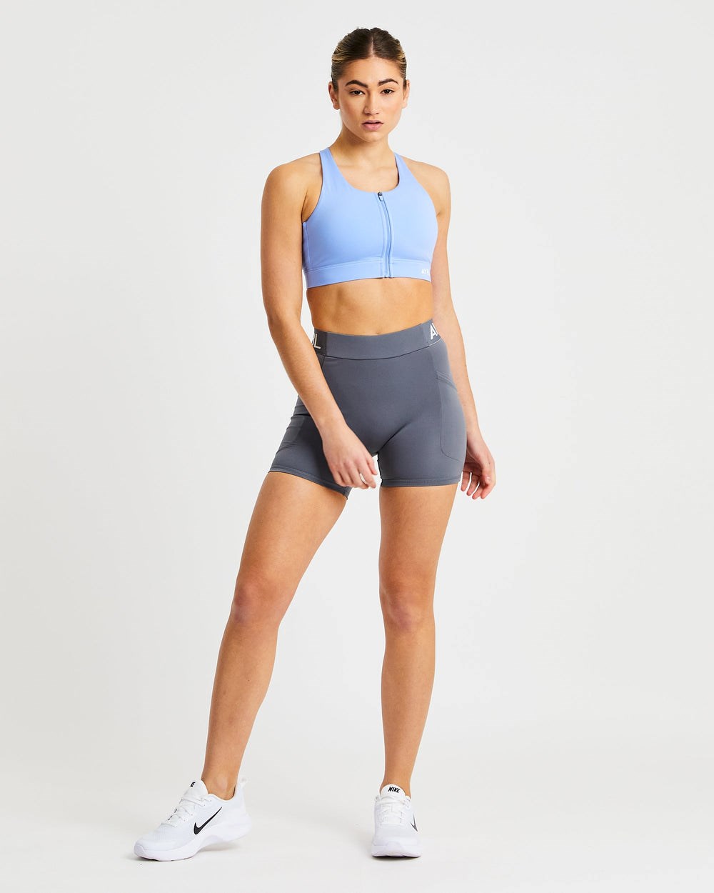 AYBL Sportive Zip Up Sports Bra Blauw | 0873921-CU