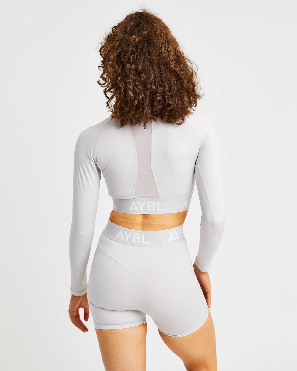 AYBL Training Long Sleeve Crop Top Beige | 9182675-NL