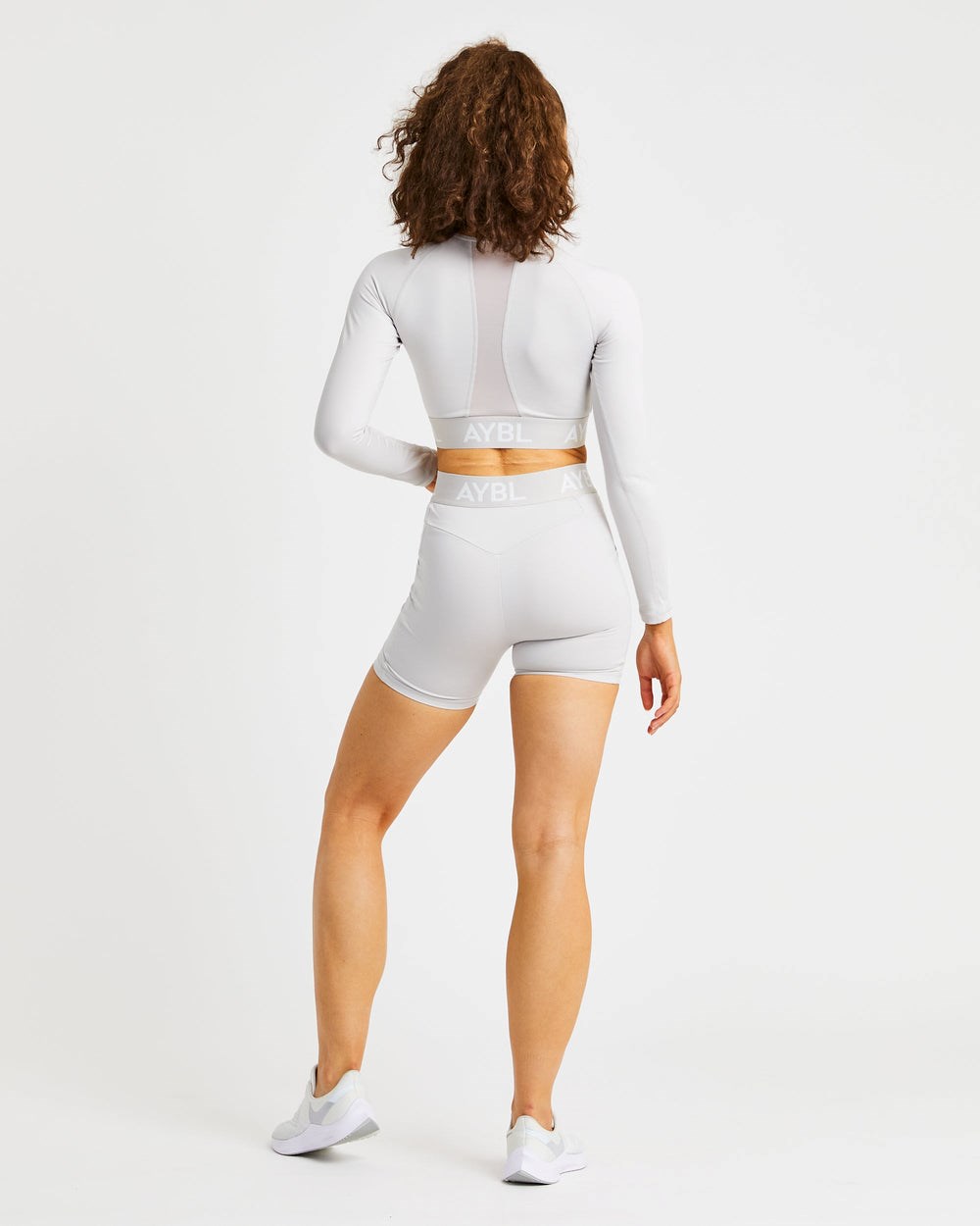 AYBL Training Long Sleeve Crop Top Beige | 9182675-NL