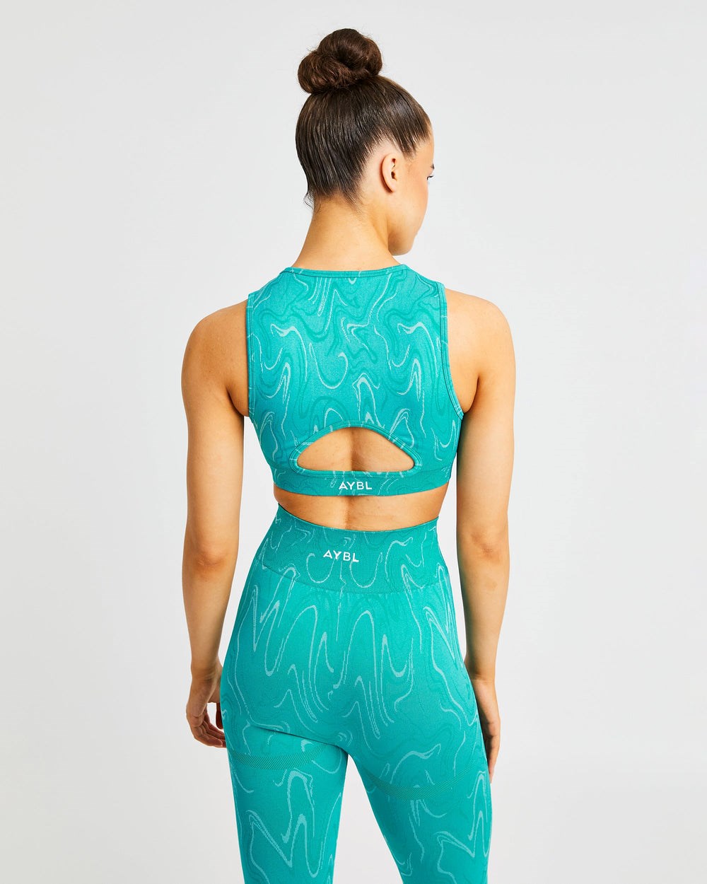 AYBL Velocity Seamless Crop Vest Turquoise | 7302849-RF