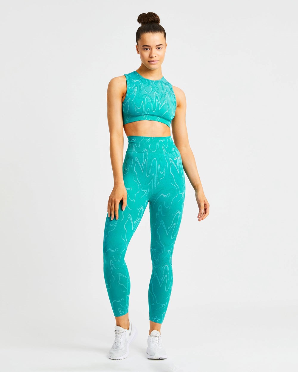 AYBL Velocity Seamless Crop Vest Turquoise | 7302849-RF