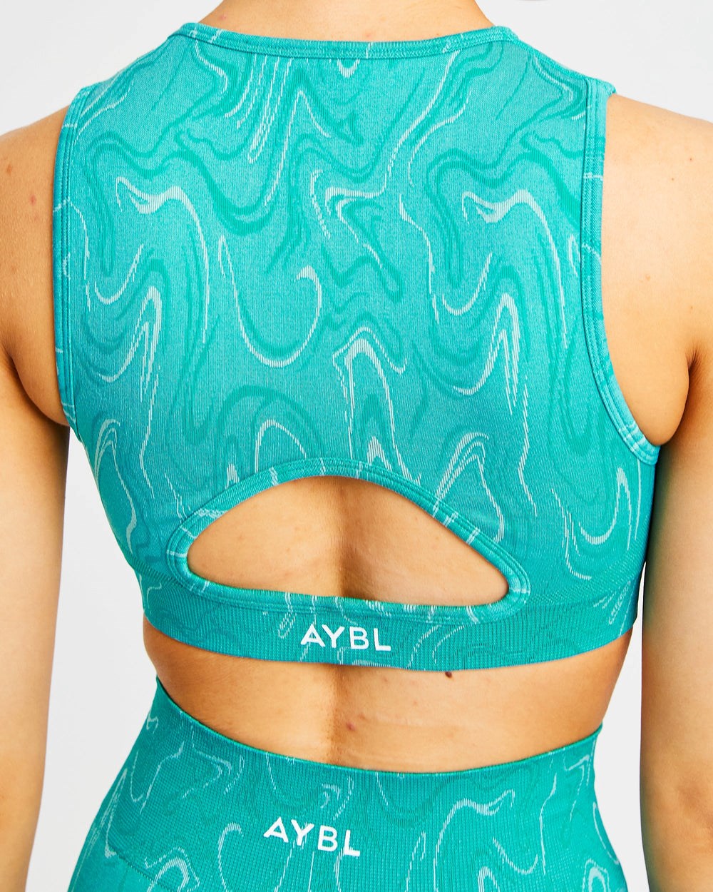 AYBL Velocity Seamless Crop Vest Turquoise | 7302849-RF